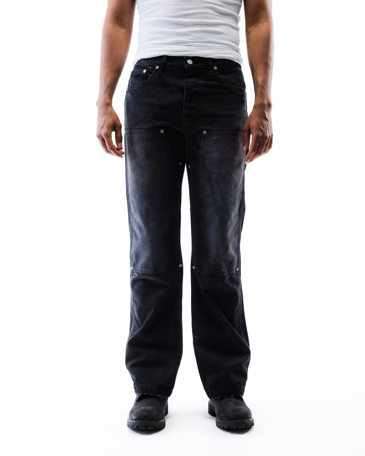 Screwed Double Knee Pants - Black