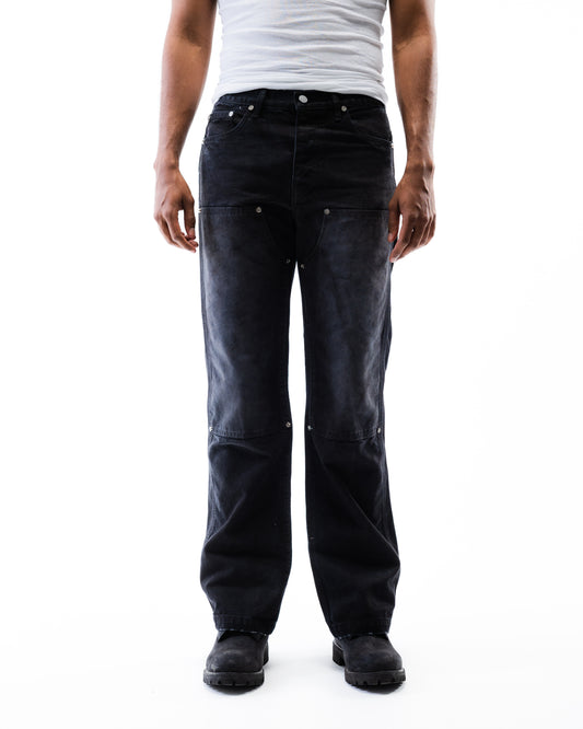 Screwed Double Knee Pants - Black