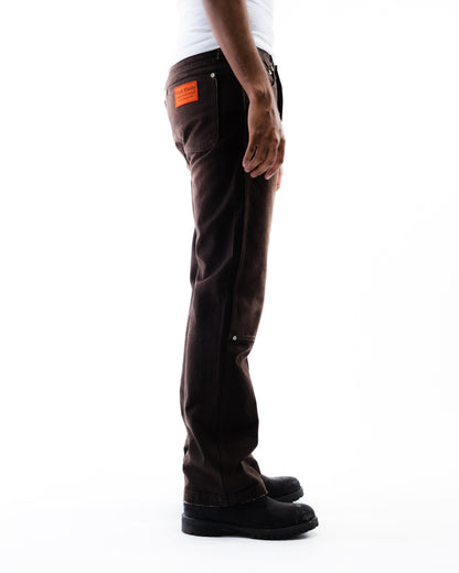 Screwed Double Knee Pants - Brown