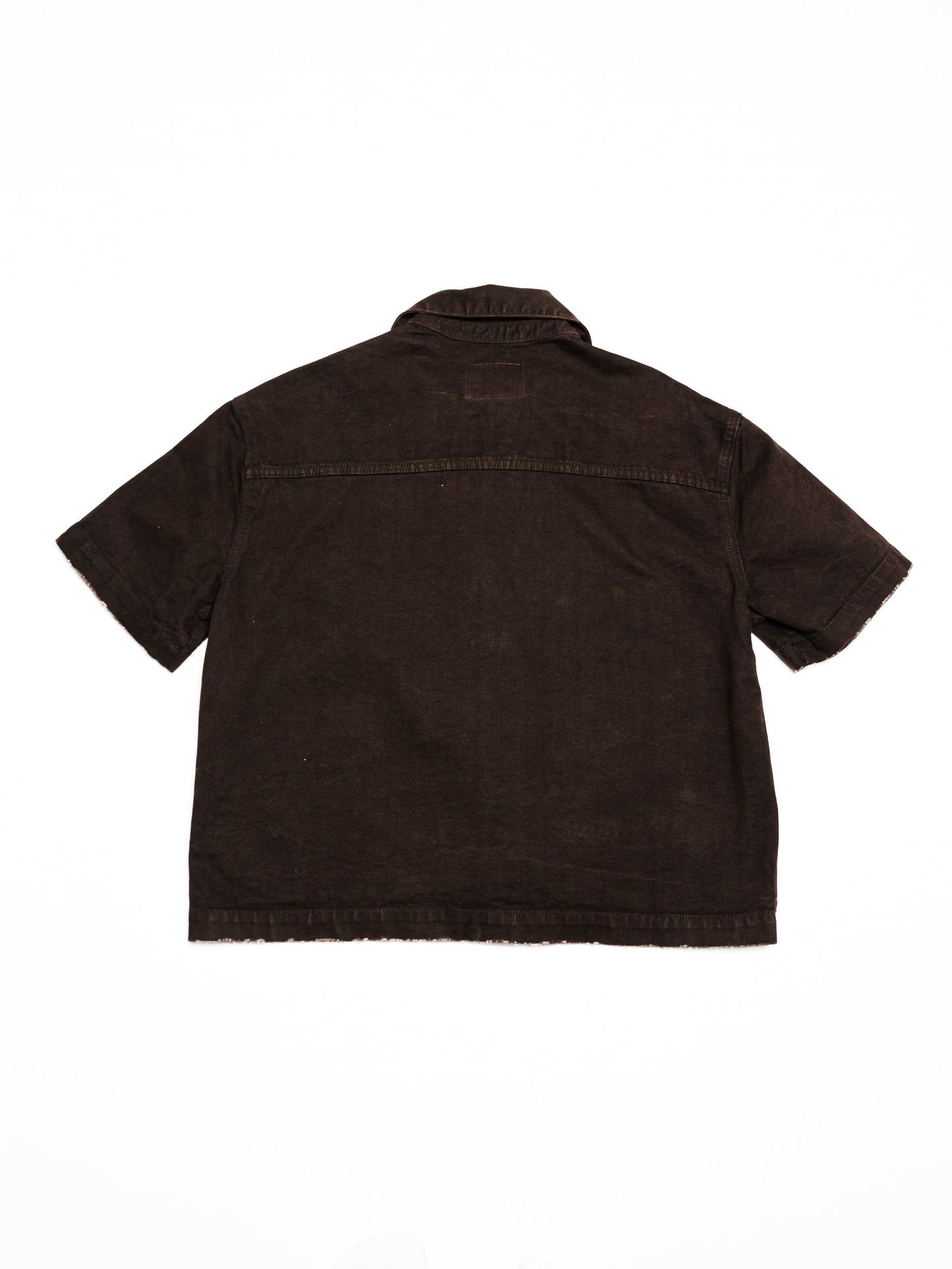 Screwed Button Up Jacket - Brown