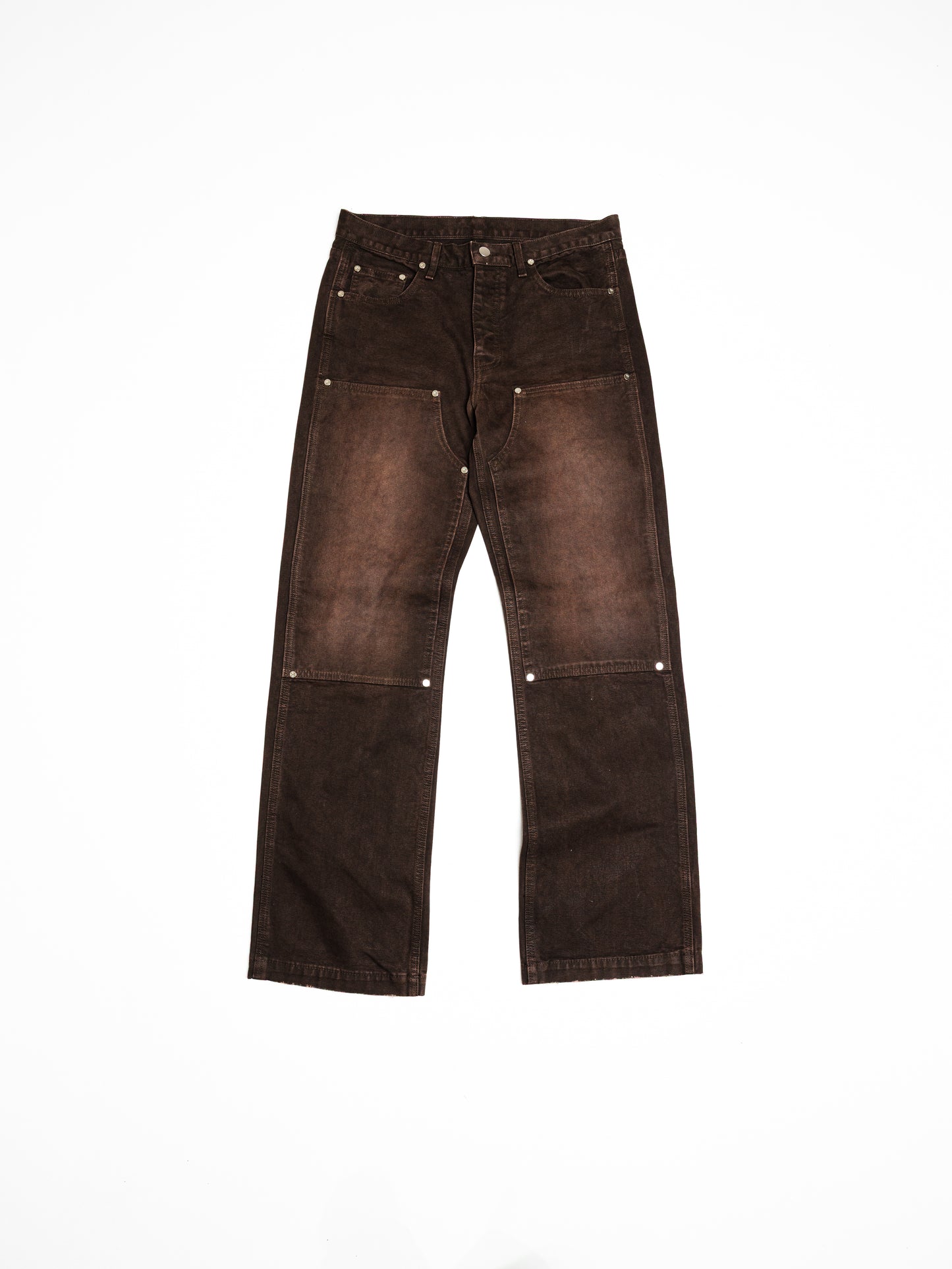 Screwed Double Knee Pants - Brown