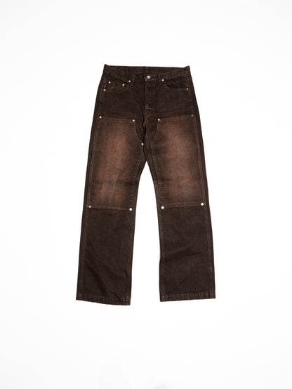 Screwed Double Knee Pants - Brown