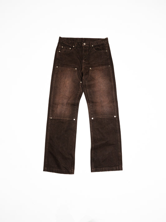 Screwed Double Knee Pants - Brown