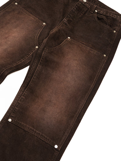 Screwed Double Knee Pants - Brown