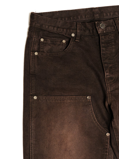 Screwed Double Knee Pants - Brown