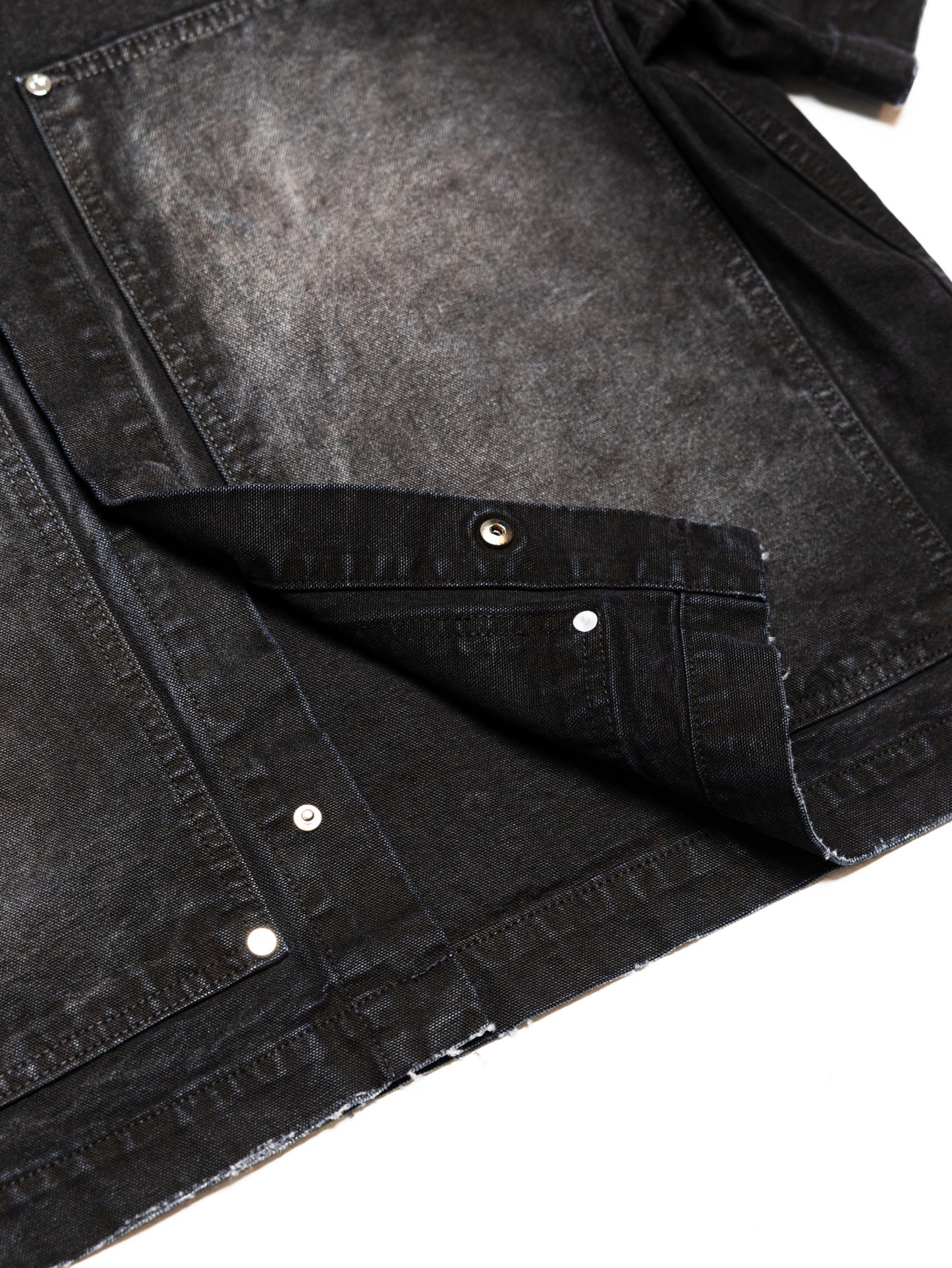 Screwed Button Up Jacket - Black
