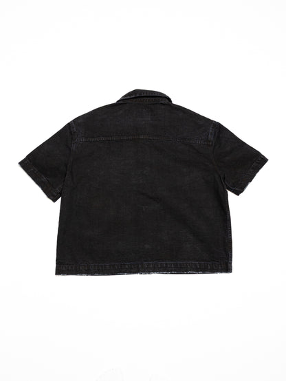 Screwed Button Up Jacket - Black