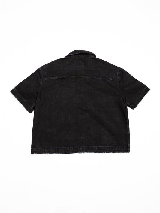 Screwed Button Up Jacket - Black