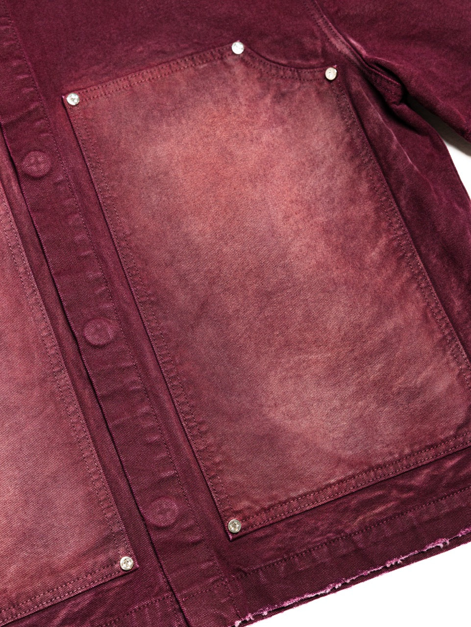 Screwed Button Up Jacket - Burgundy