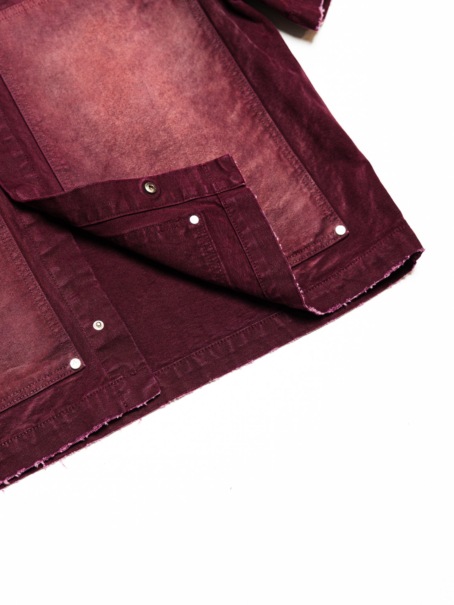 Screwed Button Up Jacket - Burgundy