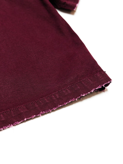 Screwed Button Up Jacket - Burgundy