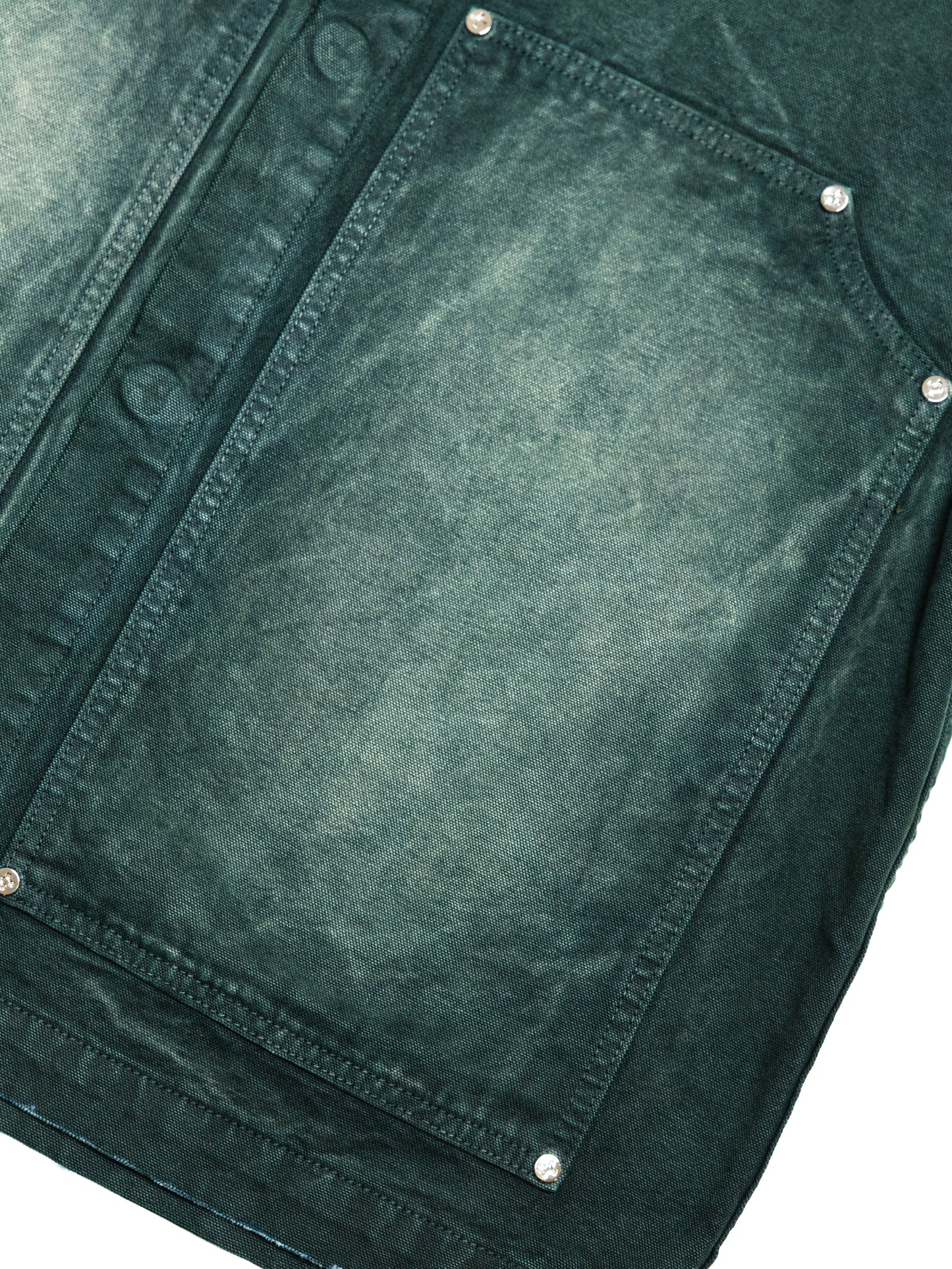 Screwed Button Up Jacket - Green