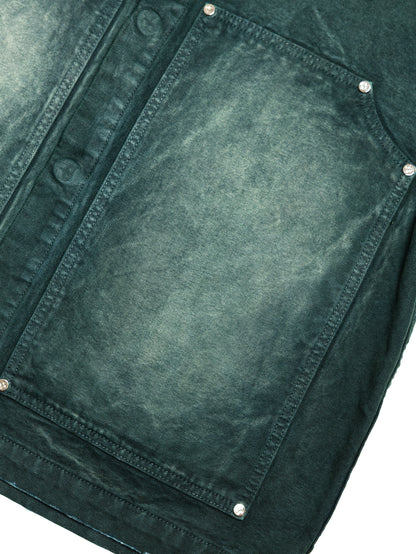 Screwed Button Up Jacket - Green