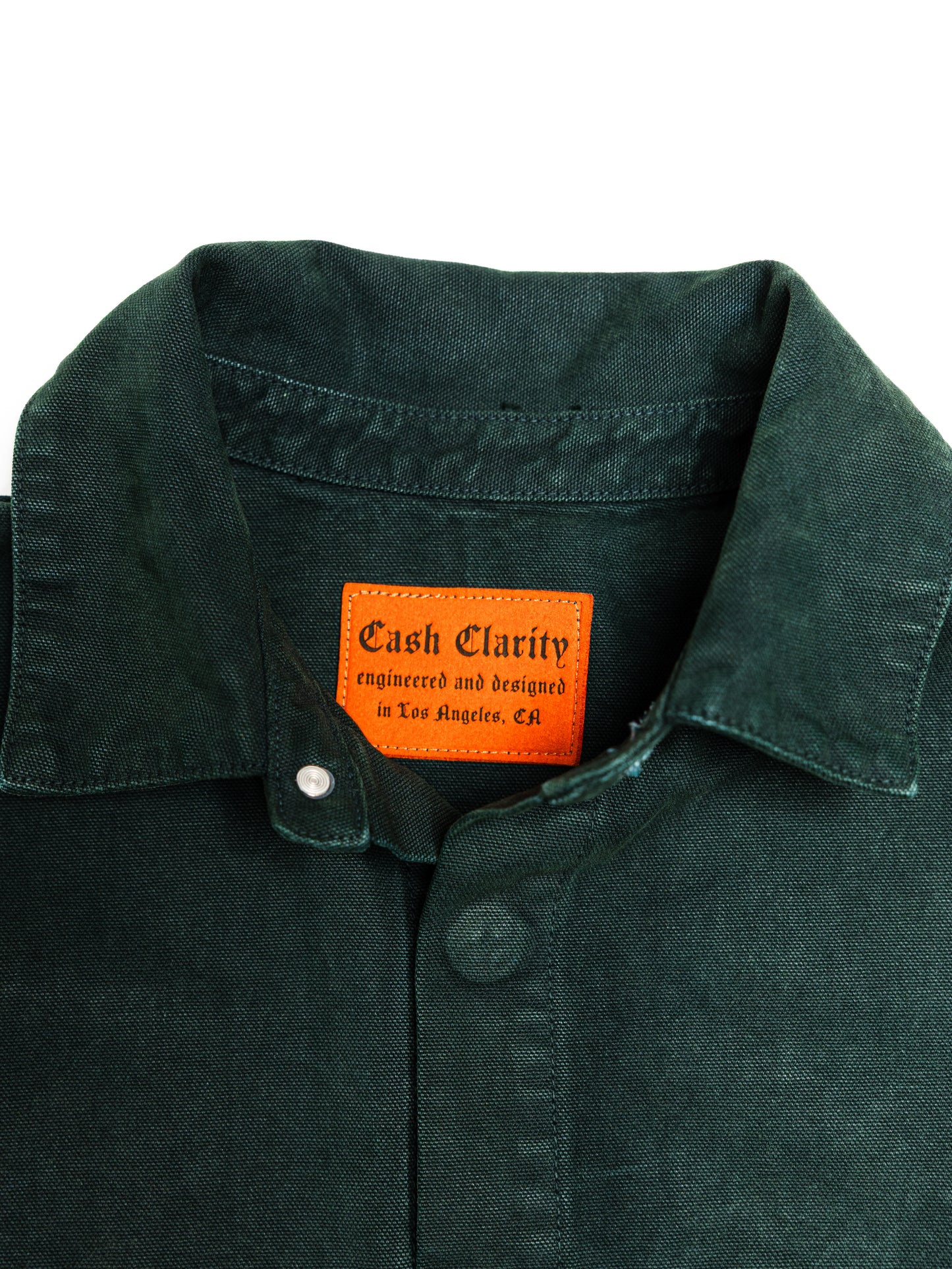 Screwed Button Up Jacket - Green