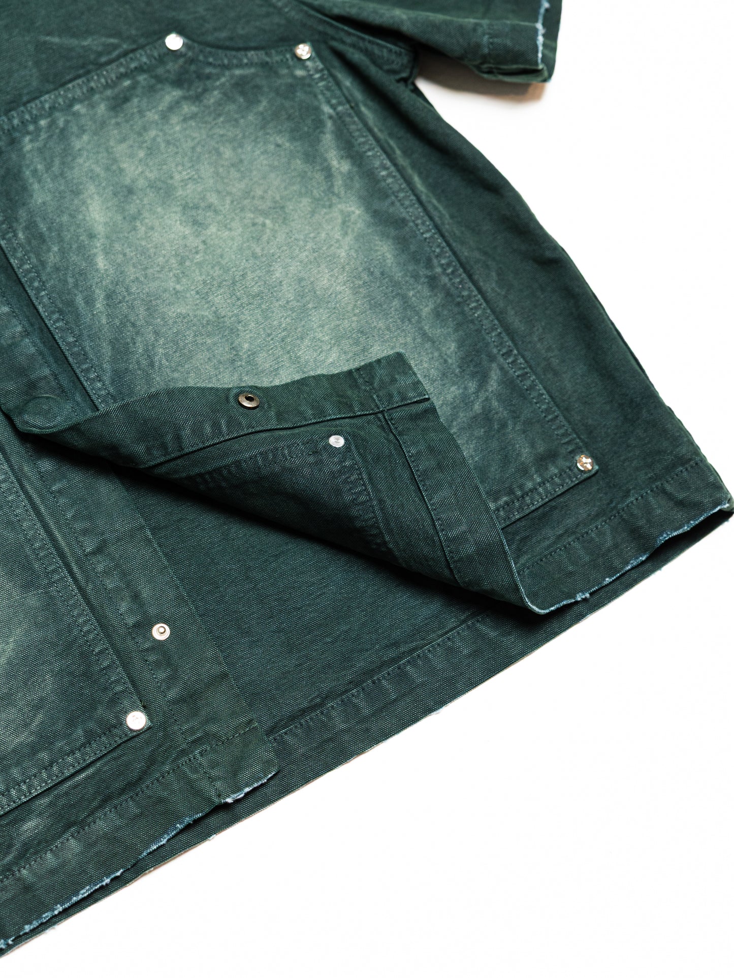 Screwed Button Up Jacket - Green