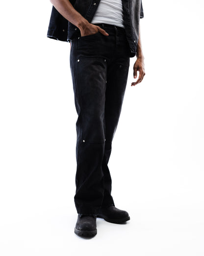 Screwed Double Knee Pants - Black