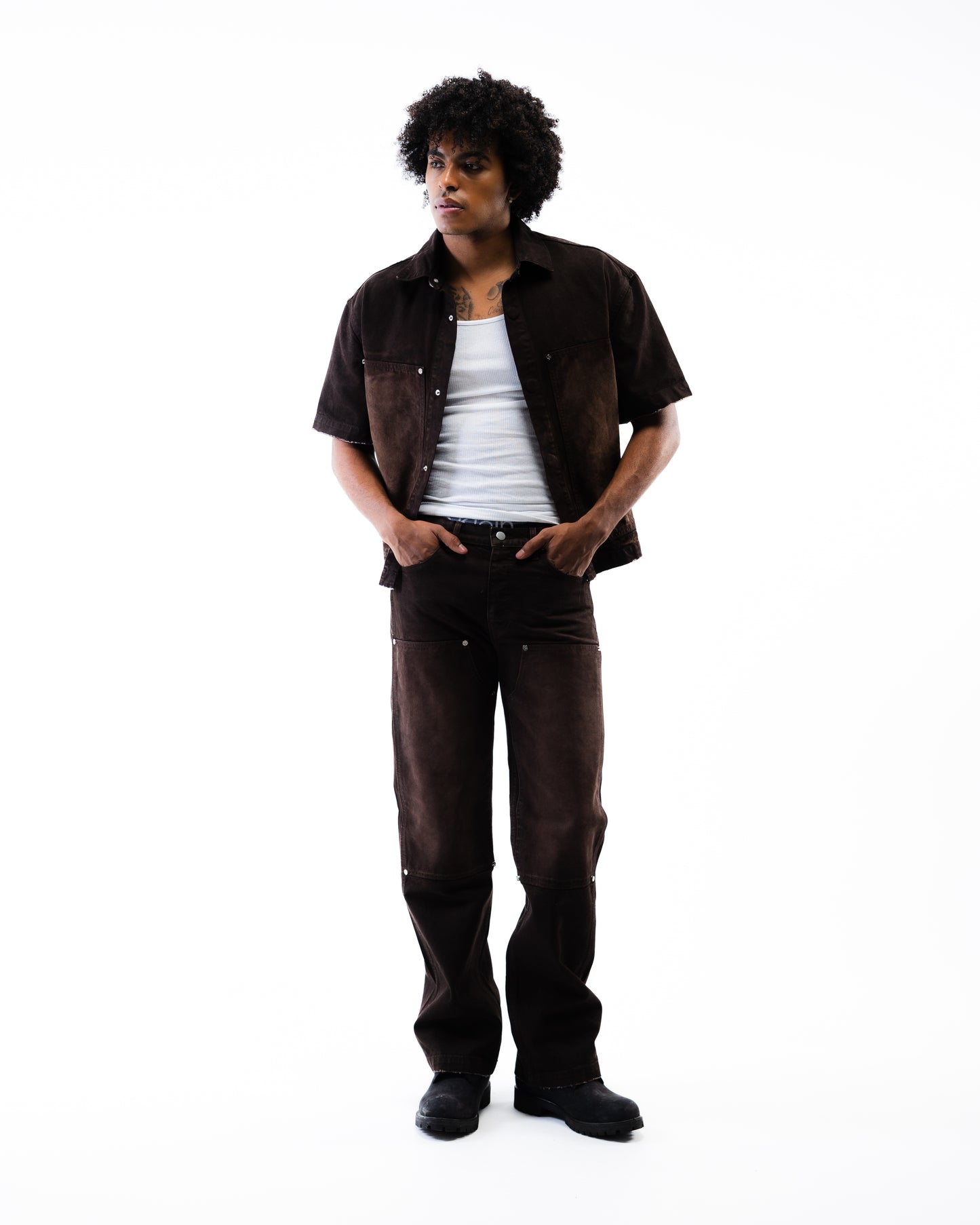 Screwed Double Knee Pants - Brown