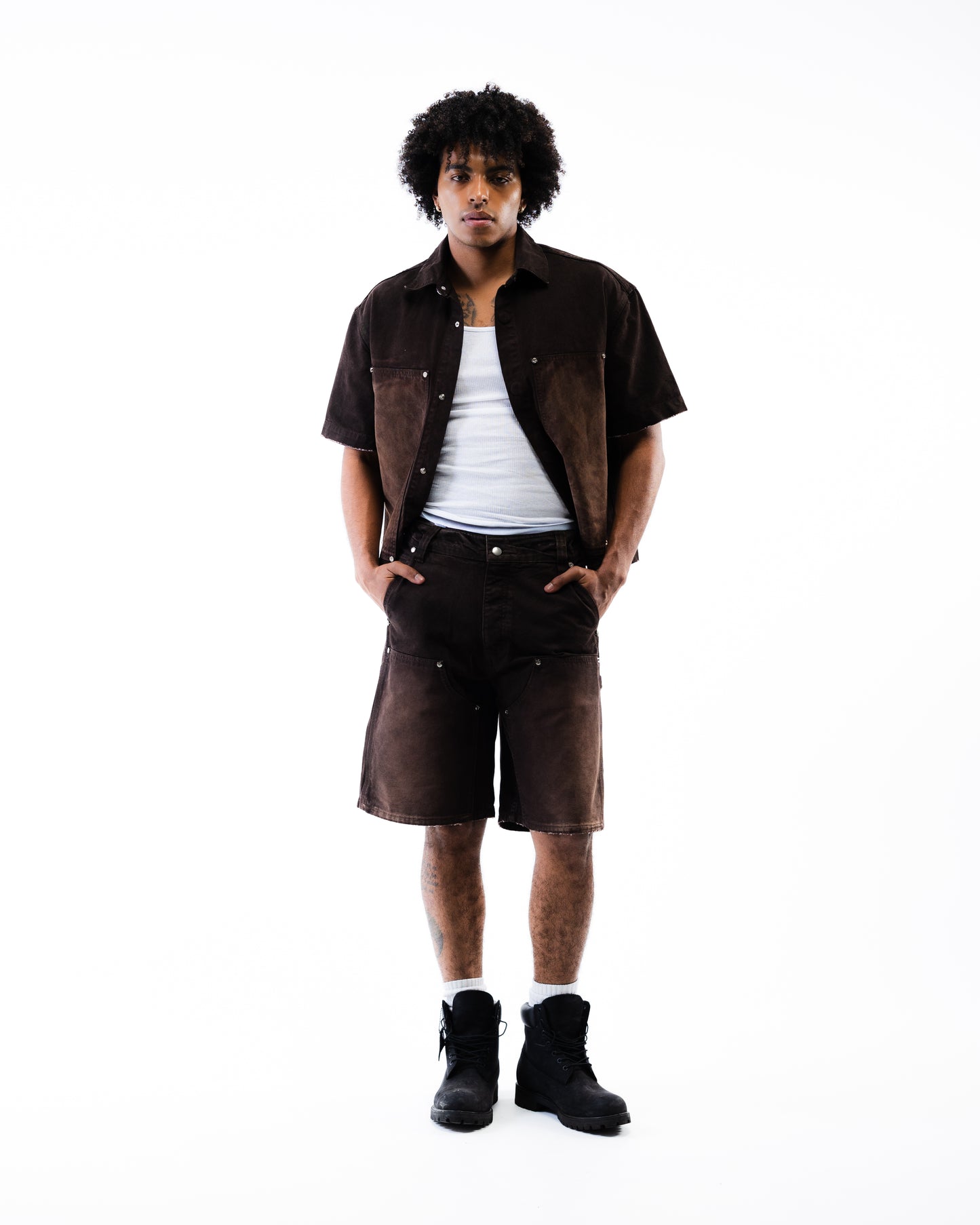 Screwed Carpenter Shorts - Brown